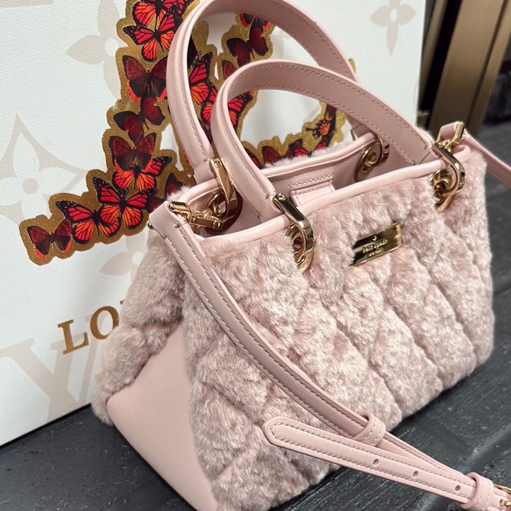 Kate Spade Carey Faux Fur Quilted Bag